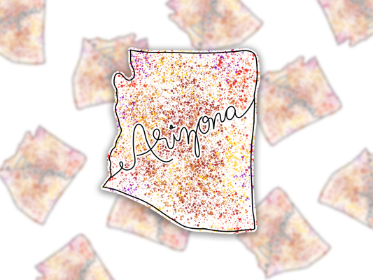 Speckled Arizona State Home Sticker