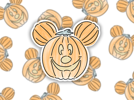 Mickey Pumpkin Sticker